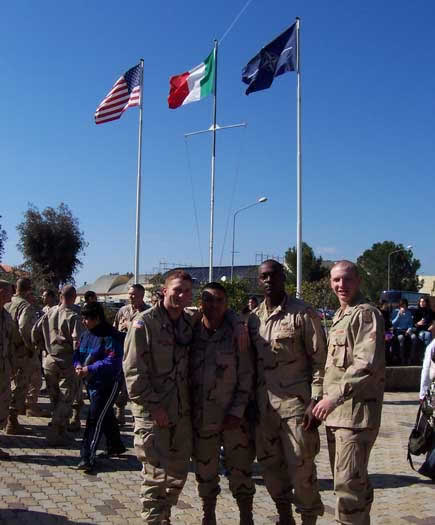 Rt. to Lt. Tompkins, Garcia, Ponder, Hampton--Iraq Tour, 2004.